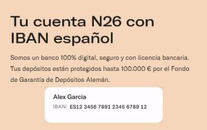 n26 iban español