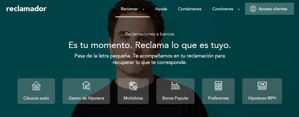 como funciona reclamador para reclamar a las entidades bancarias