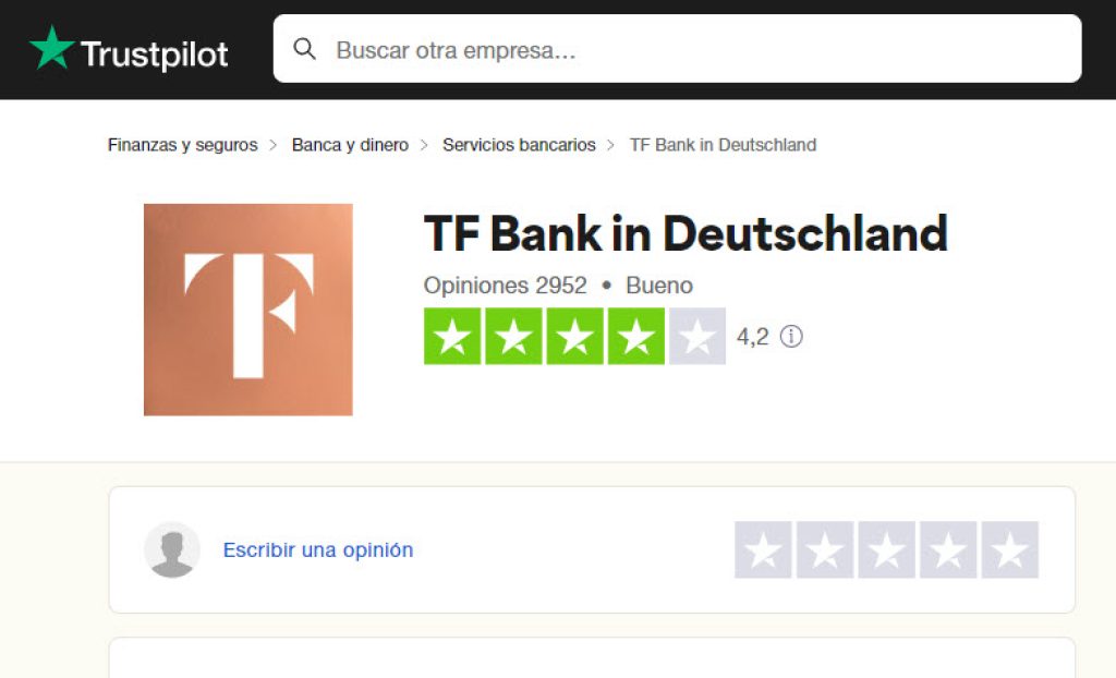TF Bank opiniones