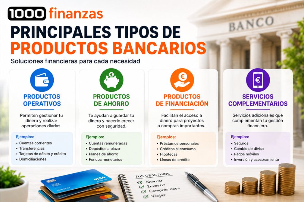 principales tipos de productos bancarios